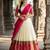 South Indian Style Semi-Stitched Half Saree with Blouse and Dupatta