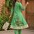 Green printed cotton kurta trouser set