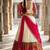 South Indian Style Semi-Stitched Half Saree with Blouse and Dupatta