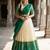 South Indian Style Semi-Stitched Half Saree with Blouse and Dupatta