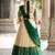 South Indian Style Semi-Stitched Half Saree with Blouse and Dupatta