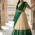 South Indian Style Semi-Stitched Half Saree with Blouse and Dupatta