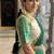 South Indian Style Semi-Stitched Half Saree with Blouse and Dupatta
