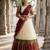 South Indian Style Semi-Stitched Half Saree with Blouse and Dupatta