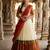South Indian Style Semi-Stitched Half Saree with Blouse and Dupatta