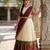 South Indian Style Semi-Stitched Half Saree with Blouse and Dupatta