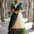 South Indian Style Semi-Stitched Half Saree with Blouse and Dupatta