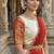 South Indian Style Semi-Stitched Half Saree with Blouse and Dupatta