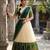 South Indian Style Semi-Stitched Half Saree with Blouse and Dupatta