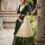 South Indian Style Semi-Stitched Half Saree with Blouse and Dupatta