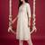 Off white embroidered cotton kurta trouser set