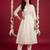 Off white embroidered cotton kurta trouser set