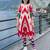 Off white printed cotton kurta trouser set