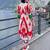 Off white printed cotton kurta trouser set