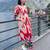 Off white printed cotton kurta trouser set