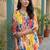 Multicolor printed cotton kurta trouser set