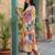 Multicolor printed cotton kurta trouser set