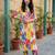 Multicolor printed cotton kurta trouser set