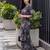 Black printed viscose rayon kurta trouser set