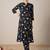 Black printed viscose rayon kurta trouser set