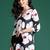 Black printed cotton kurta trouser set