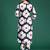 Black printed cotton kurta trouser set