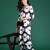 Black printed cotton kurta trouser set