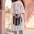 Off white printed cotton kurta trouser set