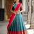 South Indian Style Semi-Stitched Half Saree with Blouse and Dupatta