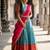 South Indian Style Semi-Stitched Half Saree with Blouse and Dupatta