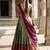 South Indian Style Semi-Stitched Half Saree with Blouse and Dupatta