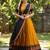 South Indian Style Semi-Stitched Half Saree with Blouse and Dupatta