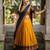 South Indian Style Semi-Stitched Half Saree with Blouse and Dupatta