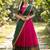 South Indian Style Semi-Stitched Half Saree with Blouse and Dupatta