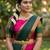 South Indian Style Semi-Stitched Half Saree with Blouse and Dupatta