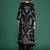 Black printed viscose rayon kurta trouser set