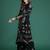 Black printed viscose rayon kurta trouser set