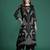 Black printed viscose rayon kurta trouser set