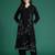 Black embroidered viscose rayon kurta trouser set