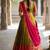 South Indian Style Semi-Stitched Half Saree with Blouse and Dupatta
