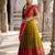 South Indian Style Semi-Stitched Half Saree with Blouse and Dupatta