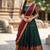 South Indian Style Semi-Stitched Half Saree with Blouse and Dupatta