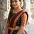 South Indian Style Semi-Stitched Half Saree with Blouse and Dupatta
