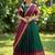 South Indian Style Semi-Stitched Half Saree with Blouse and Dupatta