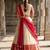 South Indian Style Semi-Stitched Half Saree with Blouse and Dupatta