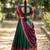 South Indian Style Semi-Stitched Half Saree with Blouse and Dupatta