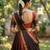 South Indian Style Semi-Stitched Half Saree with Blouse and Dupatta