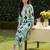 White printed cotton kurta trouser set
