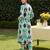 White printed cotton kurta trouser set