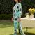 White printed cotton kurta trouser set